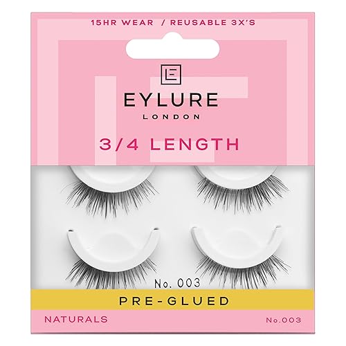 Eylure Press On Pre-Glued False Eyelashes, Light & Wispy Accent Lash, No. 003, Twin Pack Beauty & Personal Care Eylure