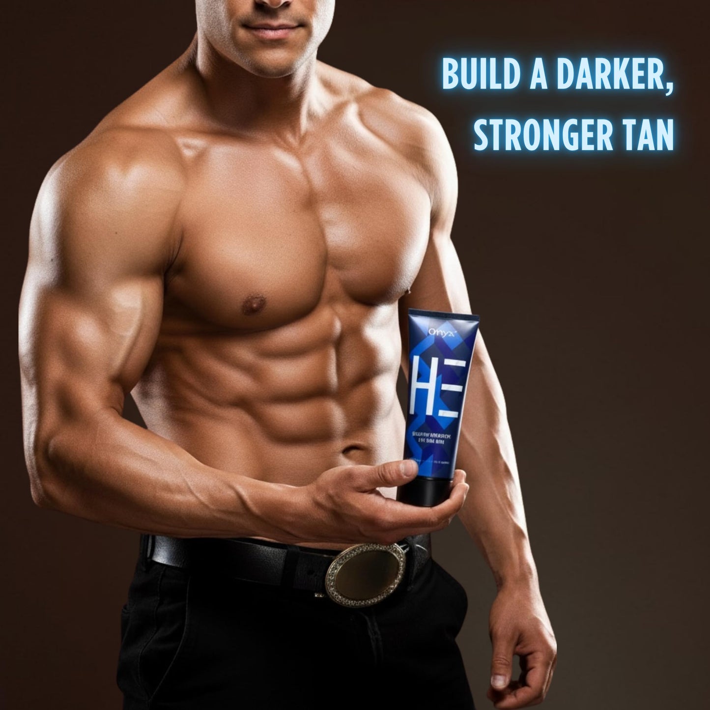 Onyx HE Tanning Bed Lotion for Men - Indoor Tanning Lotion Accelerator & Bronzer, Quick & Dark Tan, Men's Tanning Lotion with Skin Firming, Muscle Beauty & Personal Care Onyx