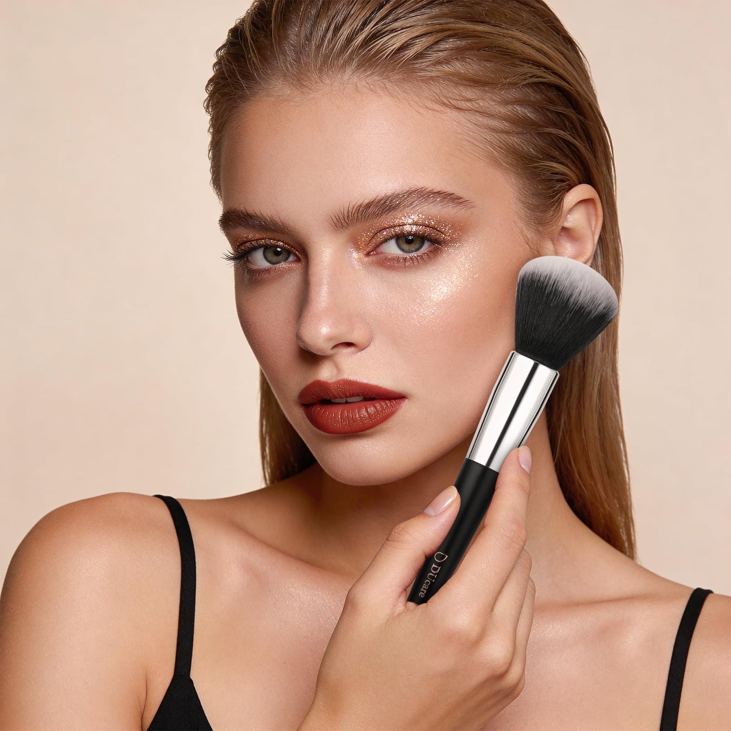 DUcare Makeup Brushes with Case 10Pcs Travel Makeup Brushset Women Gift Premium Synthetic Kabuki Foundation Blending Brush Face Powder Blush Beauty & Personal Care DUcare