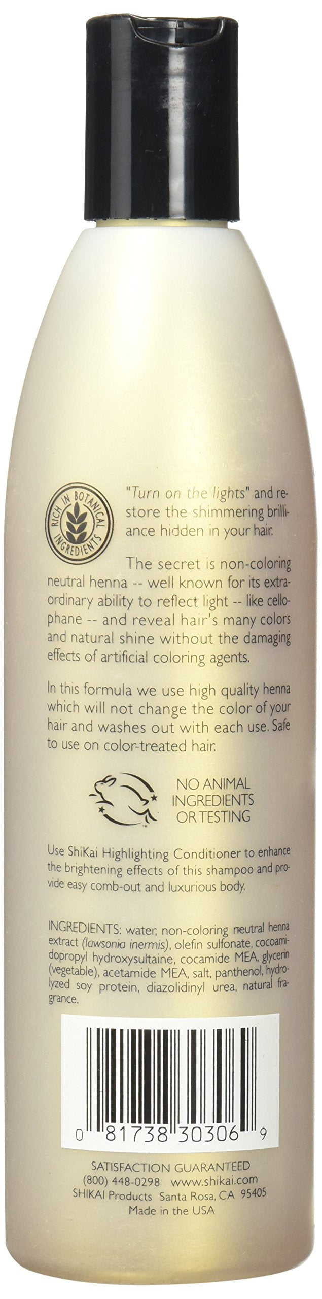 ShiKai Henna Gold Highlighting Shampoo (12 oz) | Hydrating Hair Brightener Enhances Natural Highlights | Add Shine & Volume to Dull Hair Beauty & Personal Care ShiKai