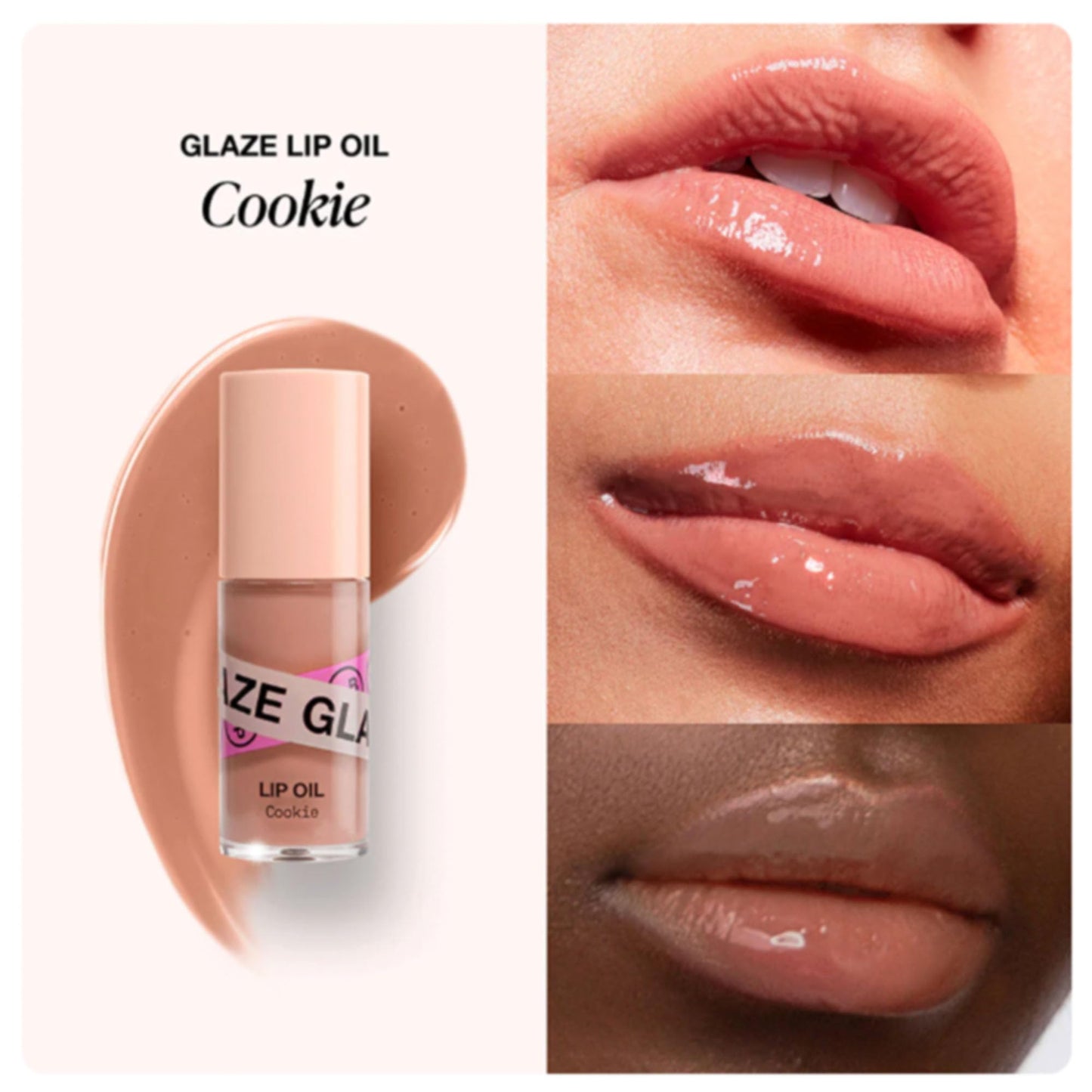 Innbeauty Project Glaze Lip Oil Cookie, Hydrating Vegan Lip Oil Gloss Hybrid, 0.2 OZ Beauty & Personal Care Innbeauty Project