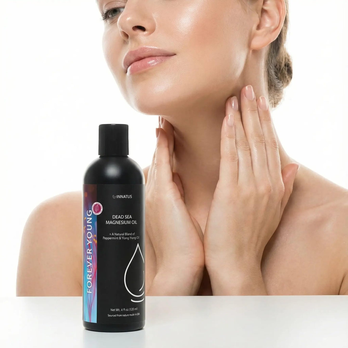 Natural Dead Sea Magnesium Oil - 4oz Topical Oil for Muscle Relief & Skin Hydration - Infused with Natural Oils (Peppermint) Beauty & Personal Care INNATUS