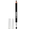 Maybelline Line Express Sharpenable Wood Pencil with Built-In Blending Smudger Tip Creamy Liner Eyeliner Eye Makeup, Soft Black, 0.035 oz. Beauty & Personal Care MAYBELLINE