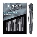 Fromm Professional Gator Hair Clips, 4.5", Double-Sided Teeth for Secure Sectioning on Wet or Dry Hair, Soft Matte Finish, Black, Pack of 4 Beauty & Personal Care Fromm