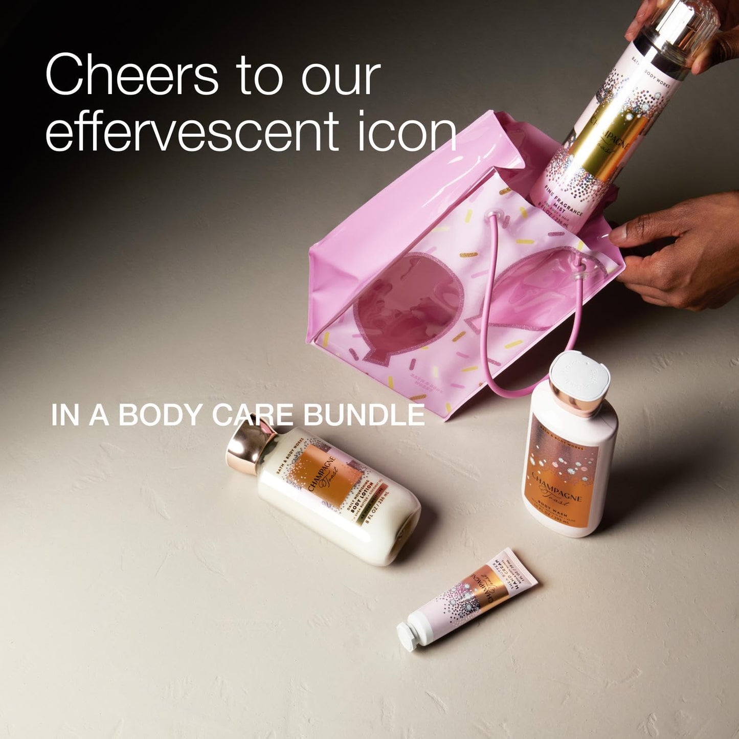 Bath & Body Works Champagne Toast Gift Set with Body Wash, Fine Fragrance Mist, Lotion, & Hand Cream - Personal Care Collection for Gifts or Beauty and Personal Care Bath & Body Works