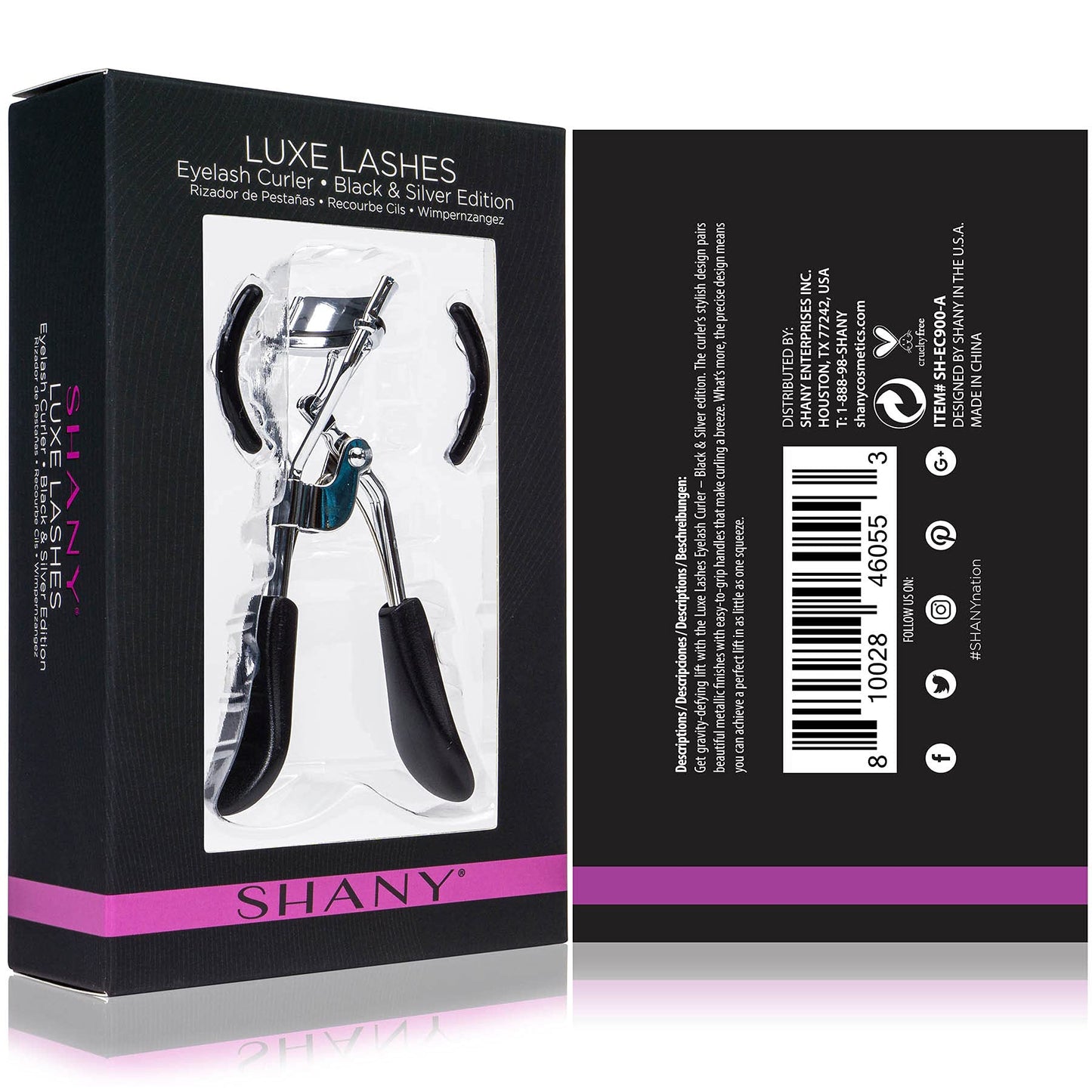 SHANY Luxe Lashes Eyelash Curler - Professional Makeup Tool with Two Silicone Replacement Pads, Gentle Curl, Crease-Free, No Pinching Or Pulling Beauty & Personal Care SHANY