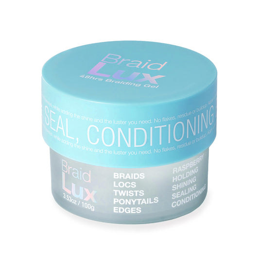 Lux Collection Braiding Gel & Braid Sealer for Box Braids - Braid Lux Gel for Braids, Locs & Twists with Castor Oil & Biotin, Non-Flaking, High Shine Beauty & Personal Care Lux Collection