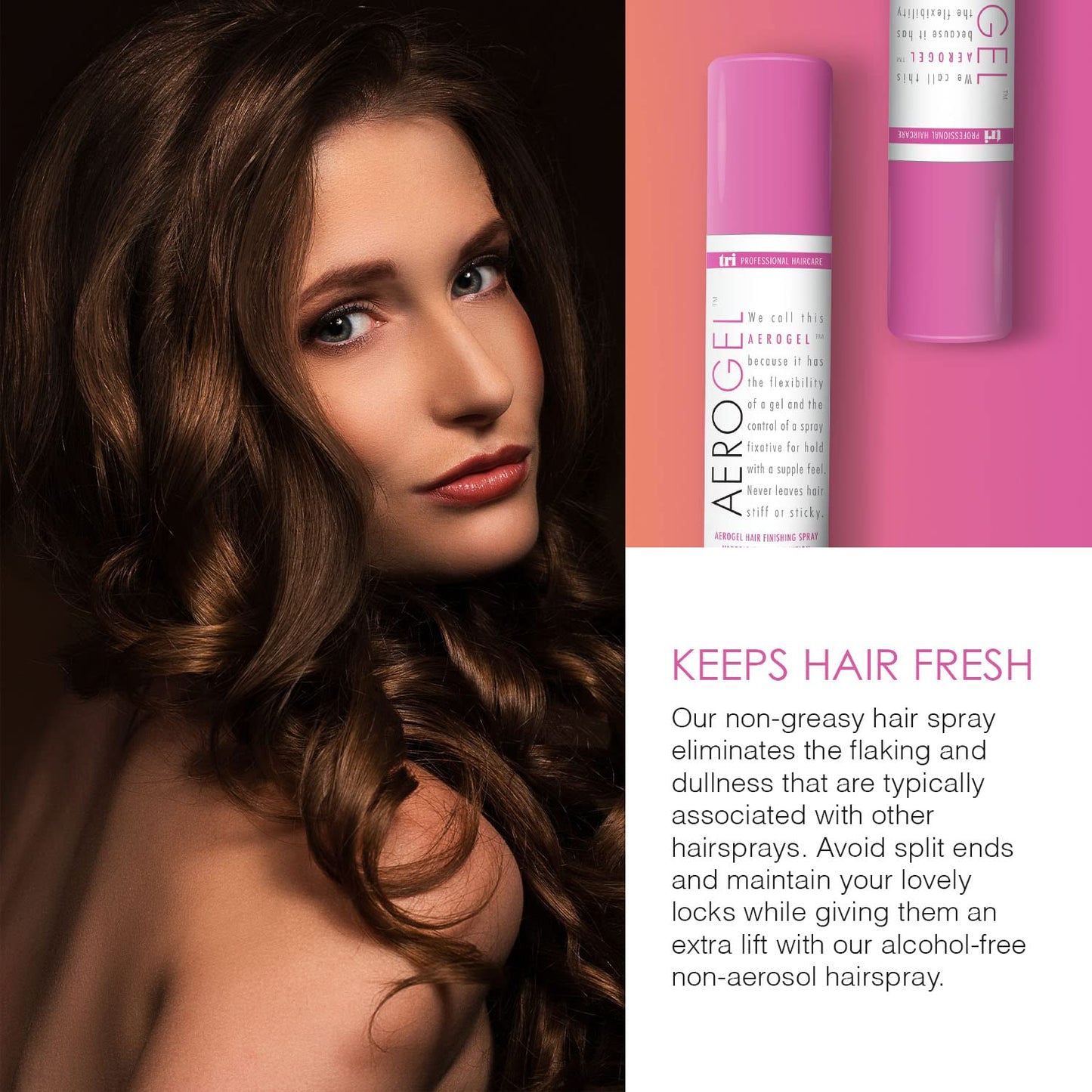 TRIDESIGN Aerogel Hairspray - Strong Hold Hair Finishing Spray for Volumizing & Control, Flexible Styling for All Hair Types, Non-Sticky and Scented Beauty & Personal Care TRIDESIGN
