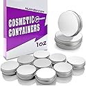 30 ml?1 oz?24 Pack Silver Aluminum Round Lip Balm Tin Storage Jar Containers with Screw Cap for Lip Balm, Cosmetic, Candles Beauty & Personal Care Marsheepy