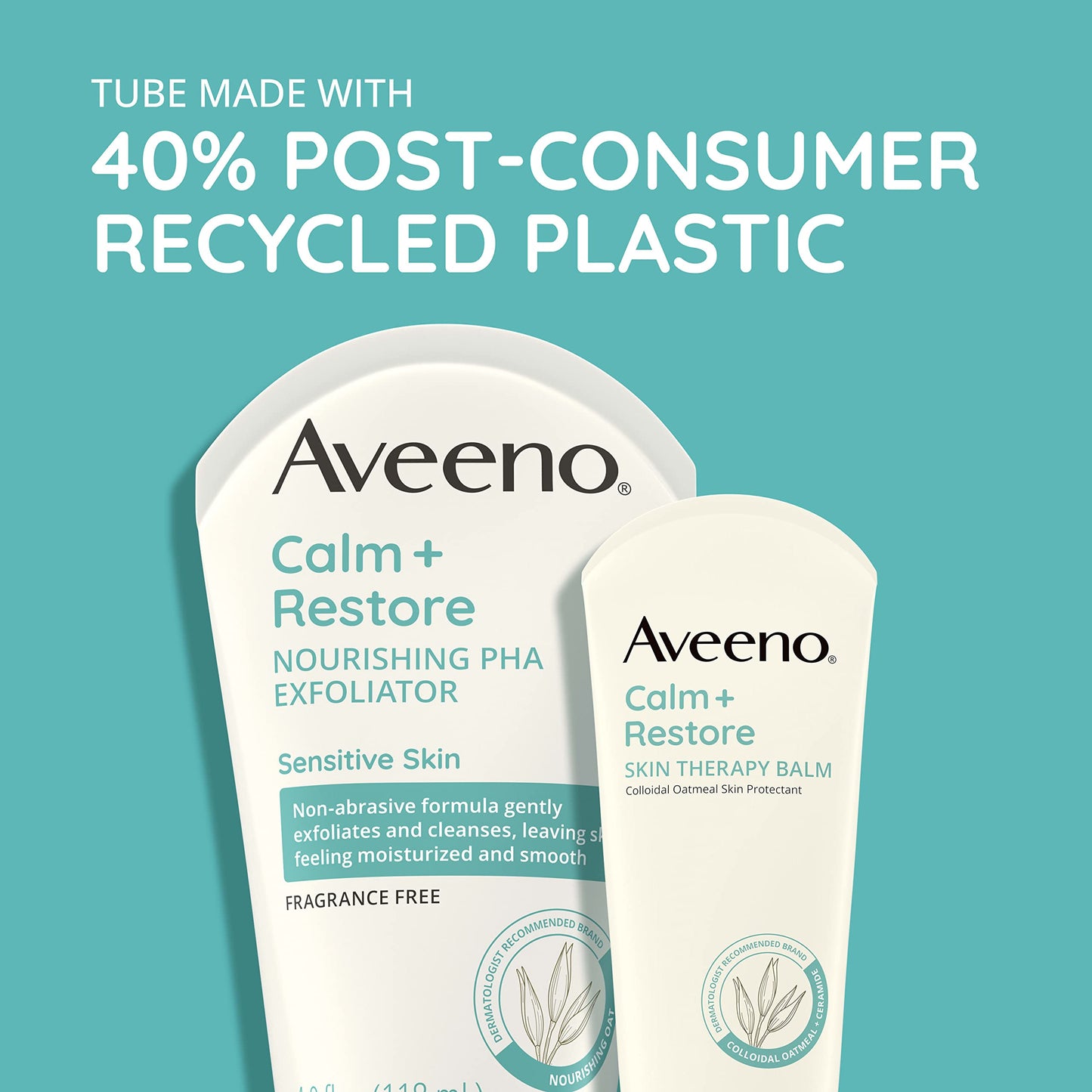 Aveeno Calm + Restore Nourishing PHA Facial Exfoliator Daily for Sensitive Skin, Fragrance-Free & Non-Abrasive Oat Formula to Gently Exfoliate Beauty & Personal Care Aveeno