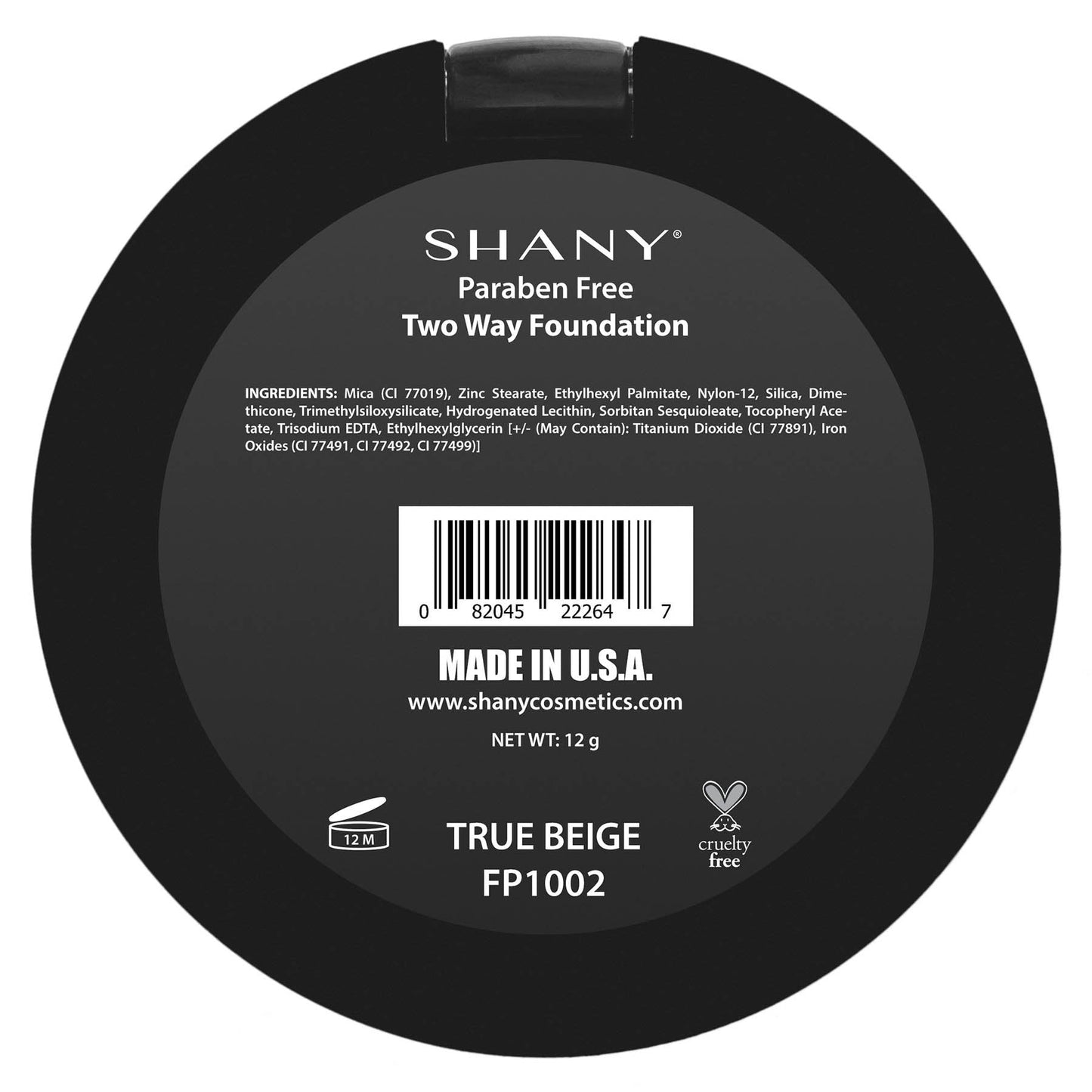 SHANY Two Way Foundation, Oil - Free, Talc Free, Wet/Dry - TRUE BEIGE Beauty & Personal Care SHANY