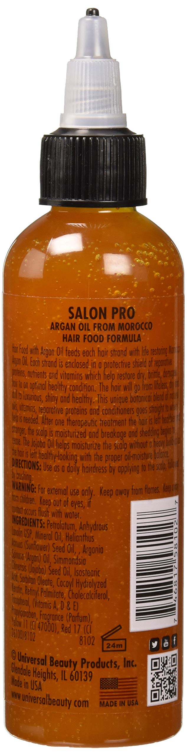 Salon Pro Hair Food Argan Oil 4 Oz Beauty & Personal Care Salon Pro