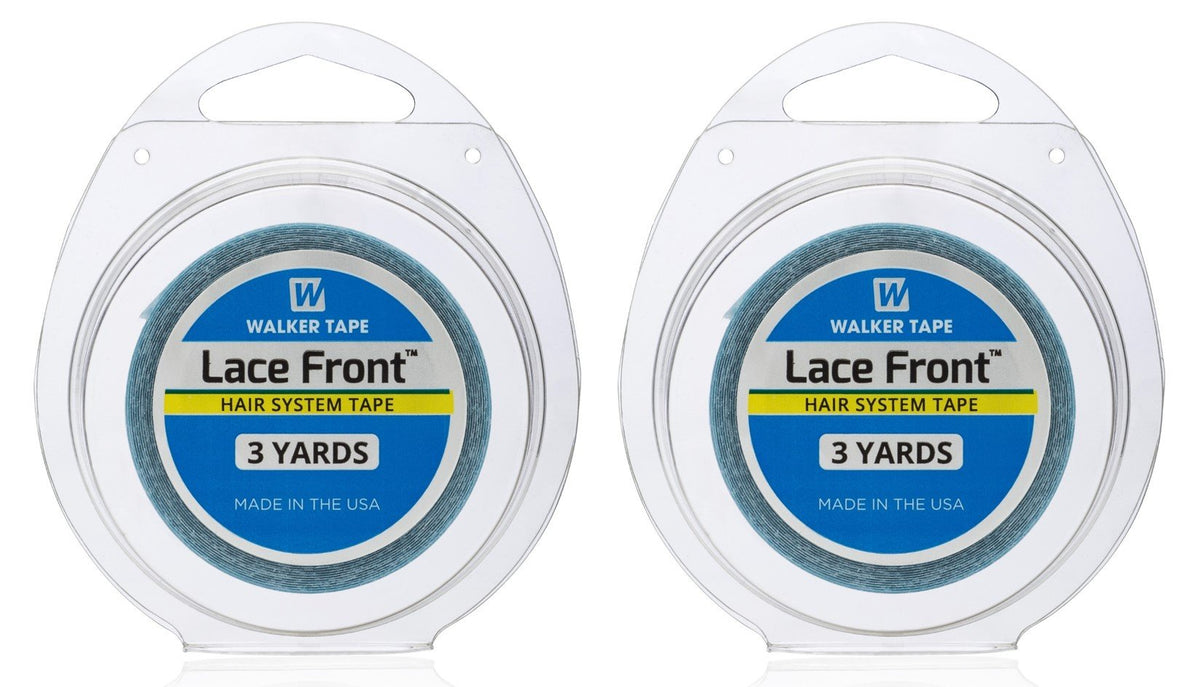 Walker Tape Tape Roll Lace Front 1/2" X 3 Yards (Pack of 2) - Authentic WKR-LF-S1-2PK Blue