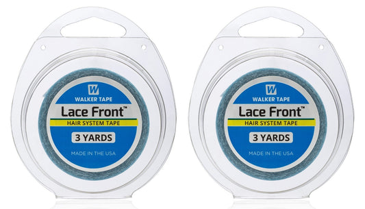 Walker Tape Tape Roll Lace Front 1/2" X 3 Yards (Pack of 2) - Authentic WKR-LF-S1-2PK Blue