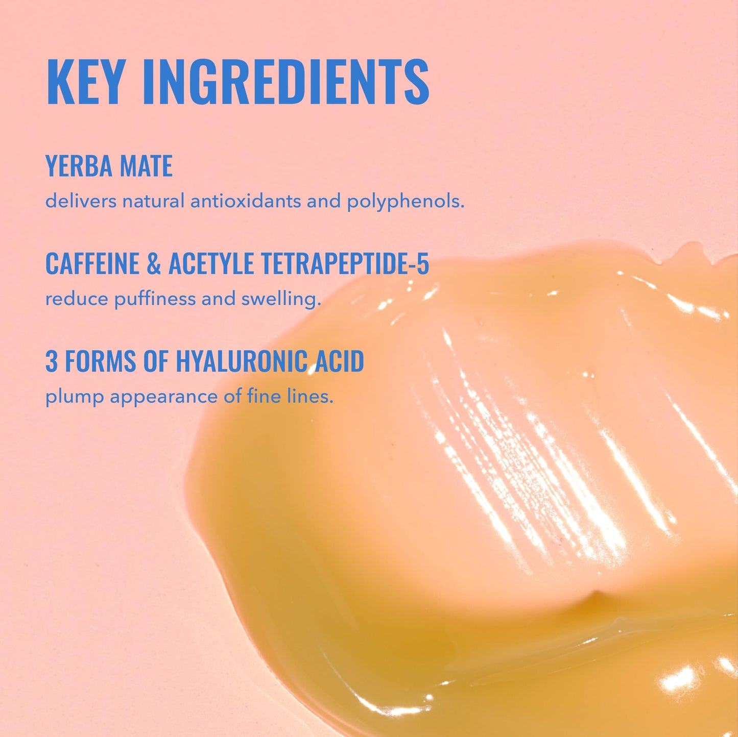 Good Molecules Yerba Mate Wake Up Eye Gel - Hydrating Under Eye Gel Cream with Hyaluronic Acid and Caffeine - Target Dark Circles and Puffiness - Skin Beauty & Personal Care Good Molecules
