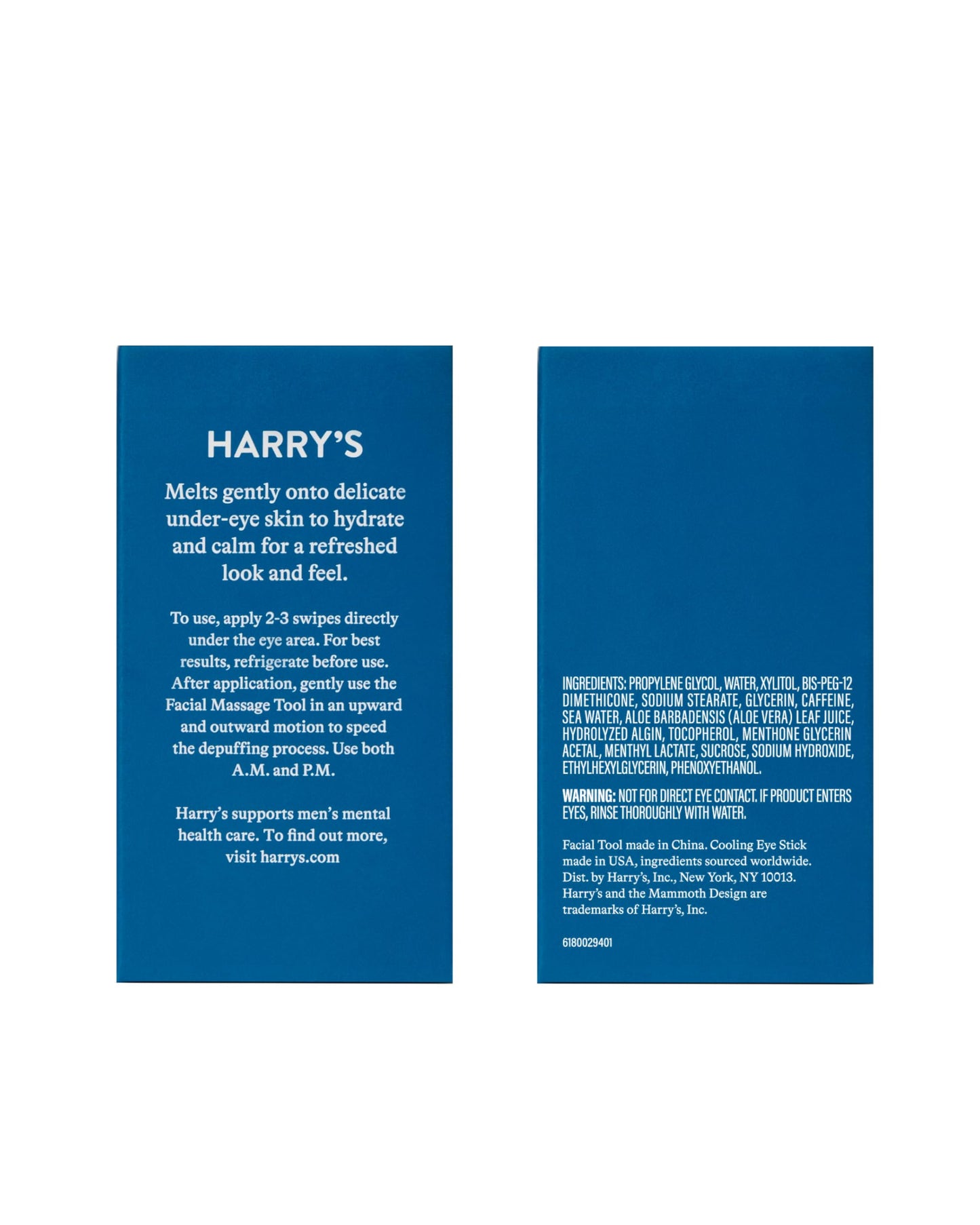 Harry's Cooling Eye Kit for Men - Gua Sha Depuffing Facial Massage Tool and Cooling Eye Stick Beauty & Personal Care Harry's