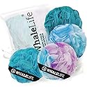 Loofah Sponge Bath Sponge for Women Men 4 Pack (Blue Conbine) Beauty & Personal Care WhaleLife