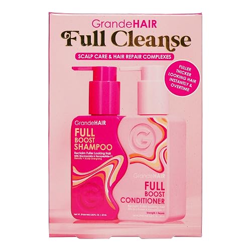 Grande Cosmetics GrandeHAIR Full Cleanse Travel Kit - Travel Size Shampoo & Conditioner - for Healthier, Fuller-Looking Hair Beauty & Personal Care Grande Cosmetics