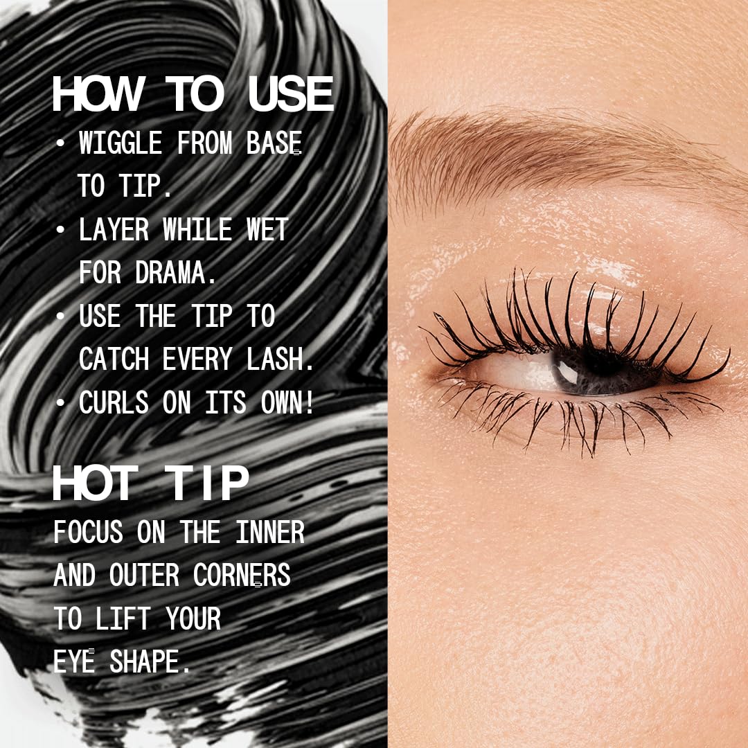 about-face Volumizing Mascara | Lengthens & Lifts | Jet Black | 0.43oz