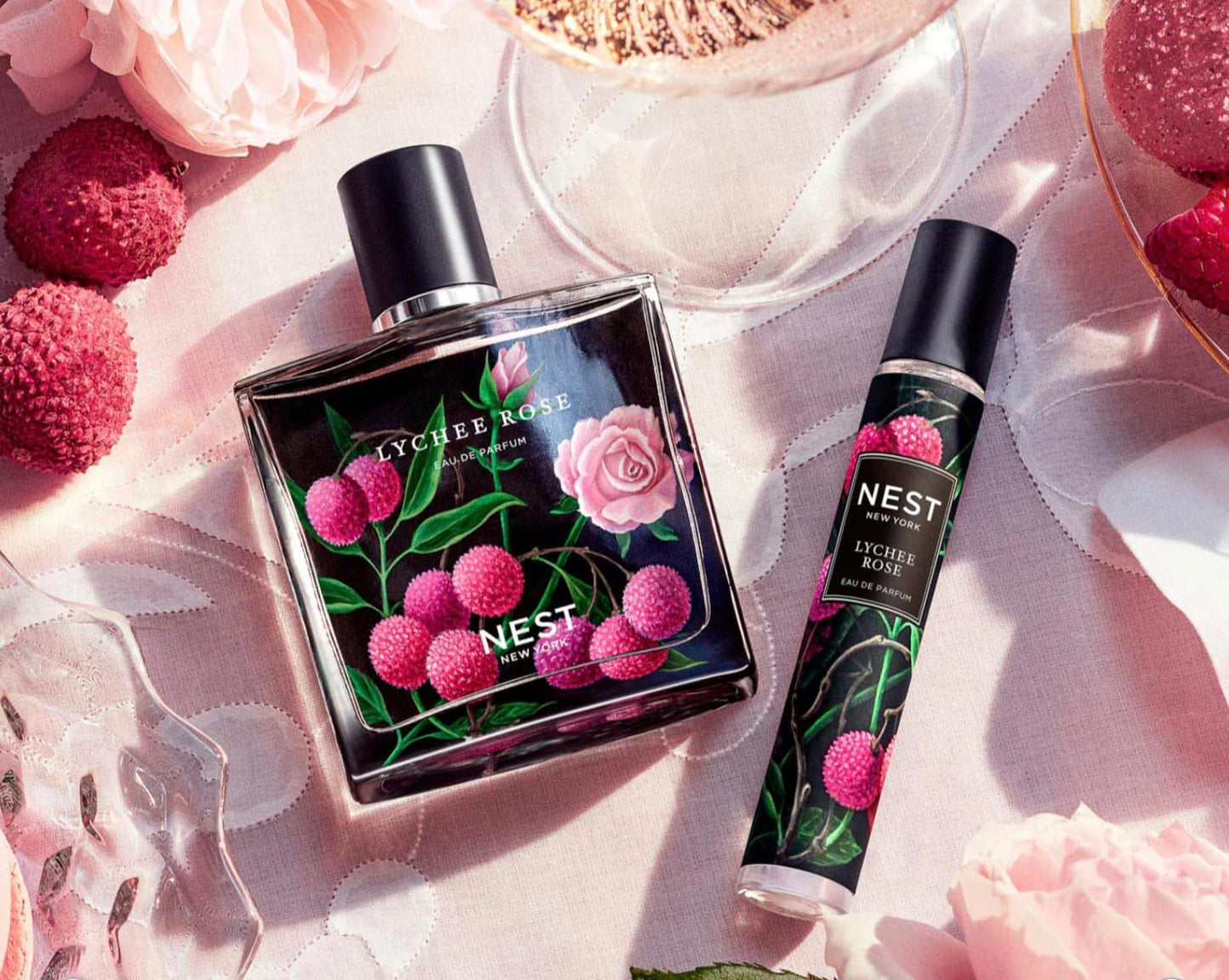 NEST New York Lychee Rose Eau de Parfum 50ml/1.7fl oz + 8mL/0.27fl oz travel size Beauty & Personal Care NEST New York