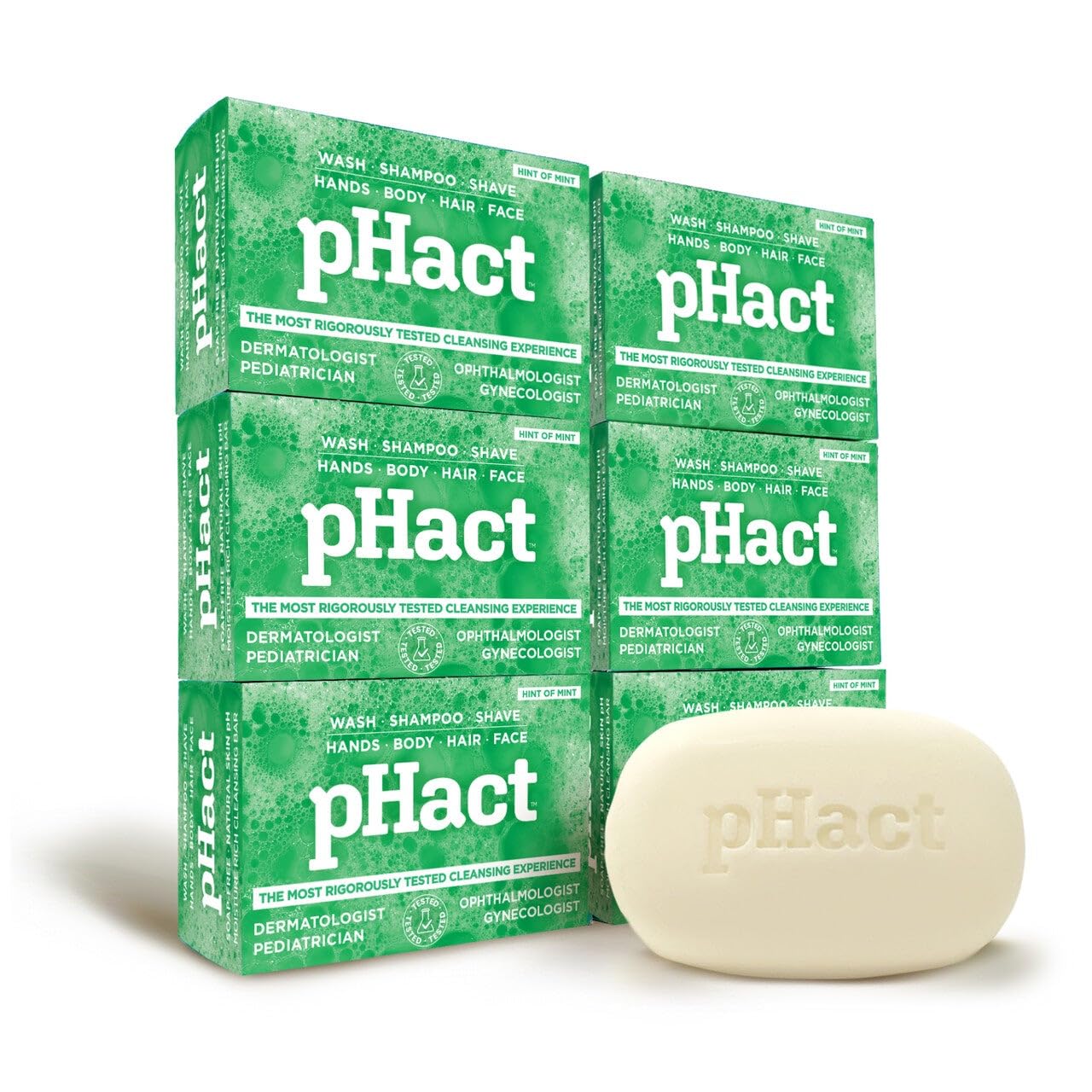 ANDREW LESSMAN pHact Moisture-Rich, Soap-Free Cleansing Bar Hint of Mint. Natural Skin pH. All Skin Types - Even Sensitive Skin. Hypoallergenic Beauty & Personal Care ANDREW LESSMAN