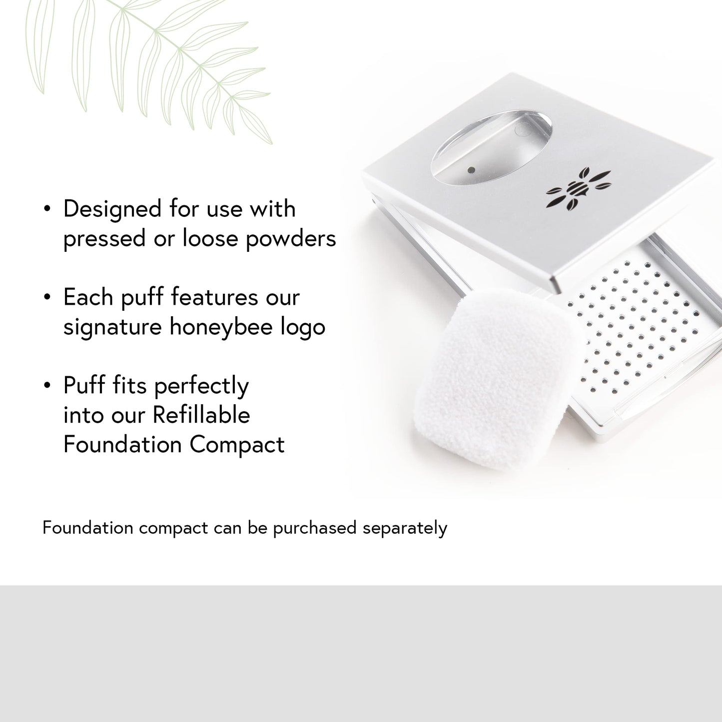 Honeybee Gardens Foundation Powder Puff (5-pack) | Cruelty Free Beauty & Personal Care Honeybee Gardens