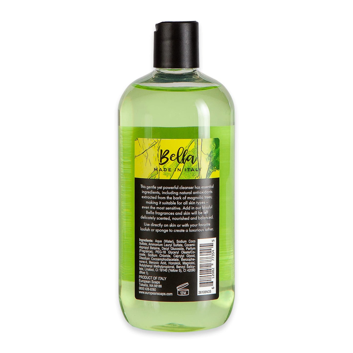 Via Mercato Bella Collection, Hydrates & Invigorates, Shower Gel, 500 ML, No. 5 - White Cyclamen, Berries & Vanilla Beauty & Personal Care Via Mercato