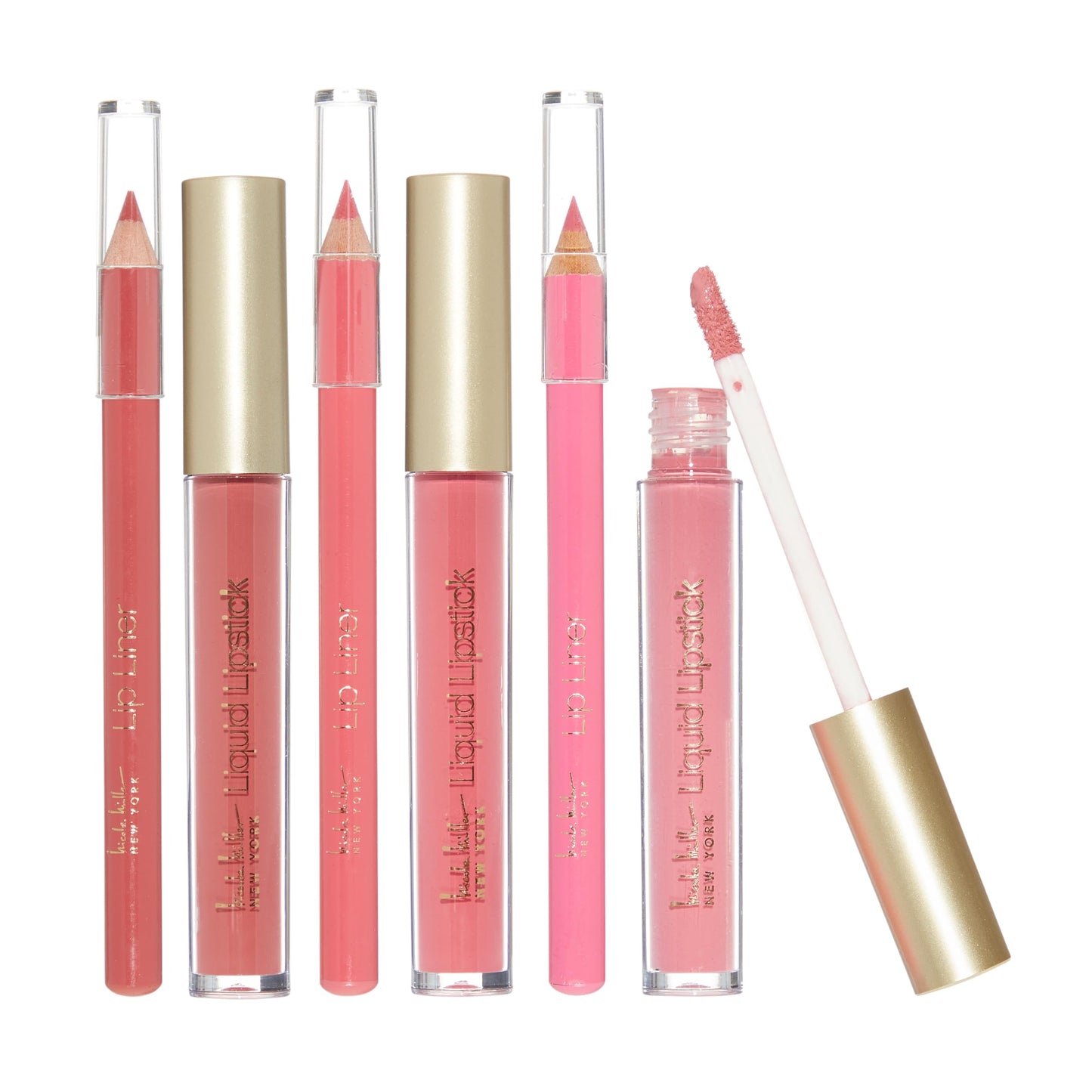 Nicole Miller Liquid Lipstick & Liner Collection | 6 Piece Set in Various Shades for Stunning, Long-lasting Beauty & Personal Care Nicole Miller New York