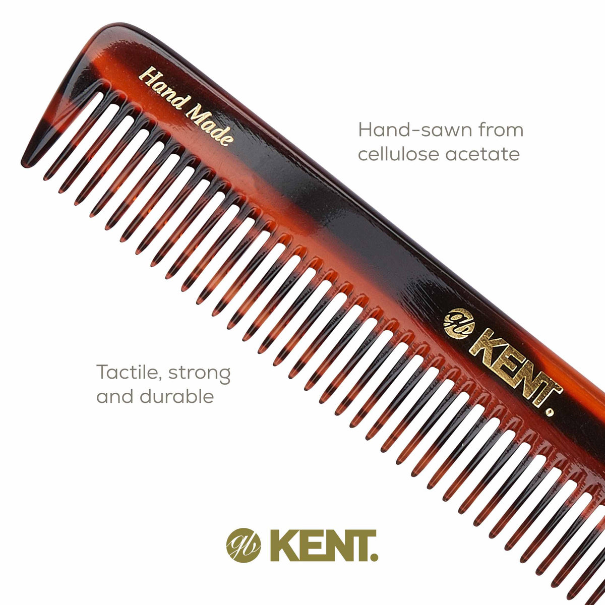 Kent R5T Wide Tooth Comb Detangling Comb, Wide Teeth Dressing Table Beard Combs Men for Thick Curly Wavy Hair, Hair Detangler Combs for Grooming