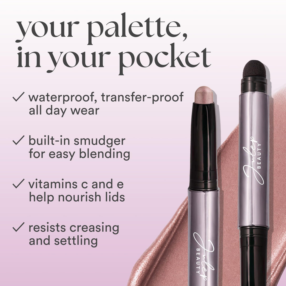 Julep Eyeshadow 101 Crème-to-Powder Eyeshadow Stick, Taupe Shimmer