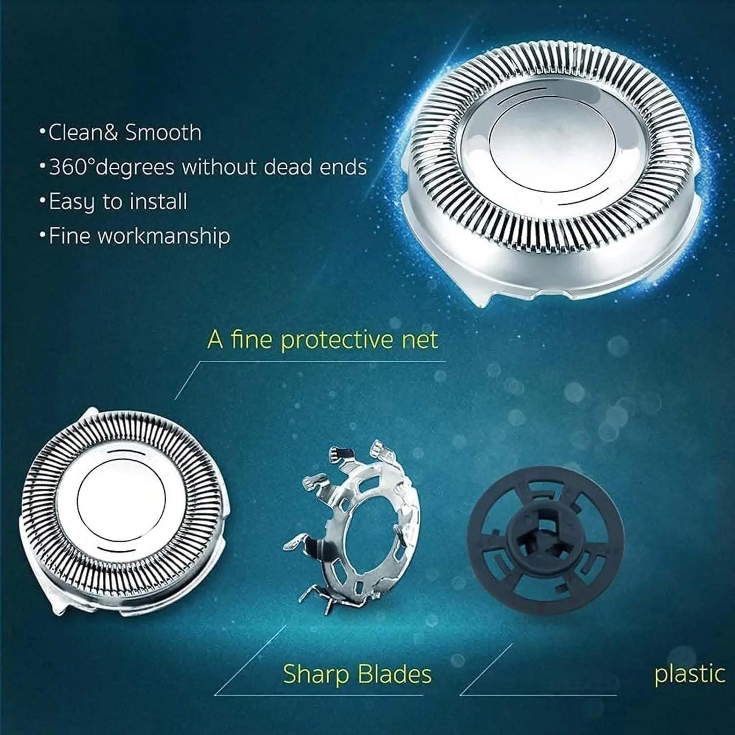 SARXGNFV 3/6/9pcs Razor Blade Replacement Shaver Head?Compatible for Philips?HQ56 HQ55 HQ4+ HQ3 HQ6405 HQ6843 HQ300 CloseCut(3pcs) Beauty and Personal Care SARXGNFV