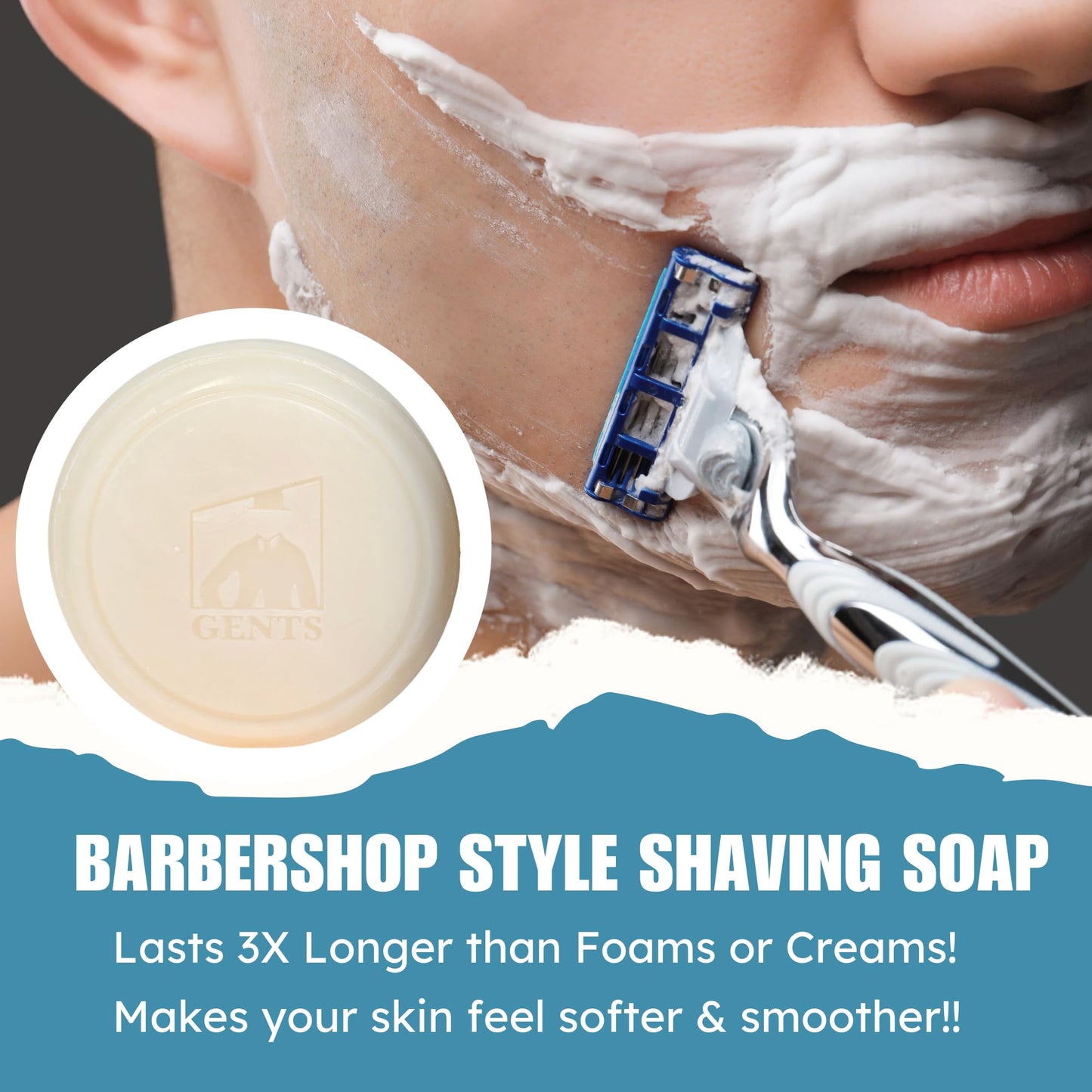 GENTS 97% All Natural Shave Soap Set for Men, Bergamot, Lavender and Citrus and Ocean Driftwood Pack of 3 (3 PACK, BERGAMOT, LAVENDER CITRUS, OCEAN Beauty and Personal Care G.B.S