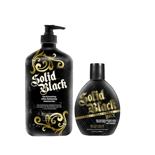 Millennium Tanning Solid Black 200X Tanning Lotion & Tan Extender Lotion, 13.50 & 18.25 Fluid Ounces Beauty & Personal Care Millennium Tanning