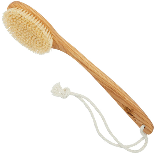 Kent FD10 Ashwood Back Scrubber for Shower Bath Brush and Body Scrubber Exfoliator - Boar Bristle Shower Brush for Body for Men and Women - Kent Brush Beauty and Personal Care KENT