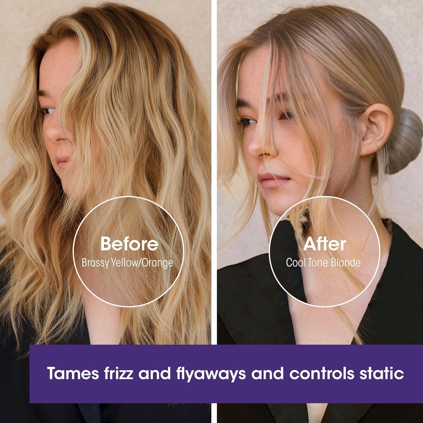 GIOVANNI Color Chic Purple Leave-In Hair Styling & Toning Foam - Purple Foam for Blonde, Gray, Brassy, Fine Hair, Gives Volume & Shine for Women & Men Beauty & Personal Care GIOVANNI