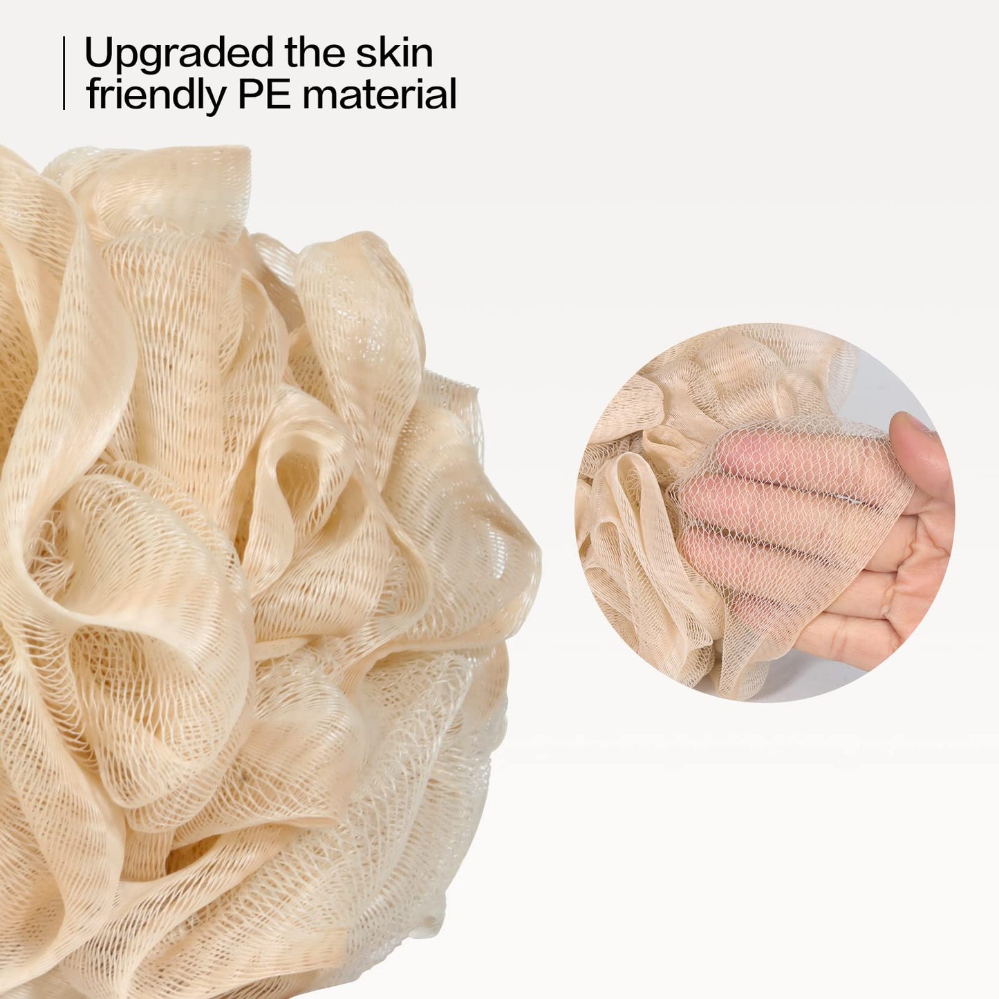 Fishent Loofah Bath Sponge Shower Loofahs, 4 Pack 50g Soft Loofa Exfoliating Body Scrubber Mesh Shower Puff Pouf Ball Luffa for Men and Women(50g/pcs) Beauty & Personal Care Fishent