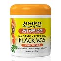 Jamaican Mango & Lime Black Wax - Temporary Black Hair Color & Locking Wax for Locs, Twists & Gray Coverage - Strong Hold, No Alcohol, Mineral Oil, or Beauty & Personal Care Jamaican Mango & Lime