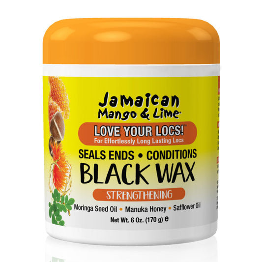 Jamaican Mango & Lime Black Wax - Temporary Black Hair Color & Locking Wax for Locs, Twists & Gray Coverage - Strong Hold, No Alcohol, Mineral Oil, or Beauty & Personal Care Jamaican Mango & Lime