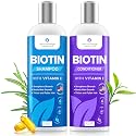 Hair Growth Biotin Shampoo and Conditioner - Deep Hydrating Conditioner for Dry Damaged Hair, Sulfate Free & Volumizing - 2 Pack, 8oz Beauty & Personal Care DermaChange