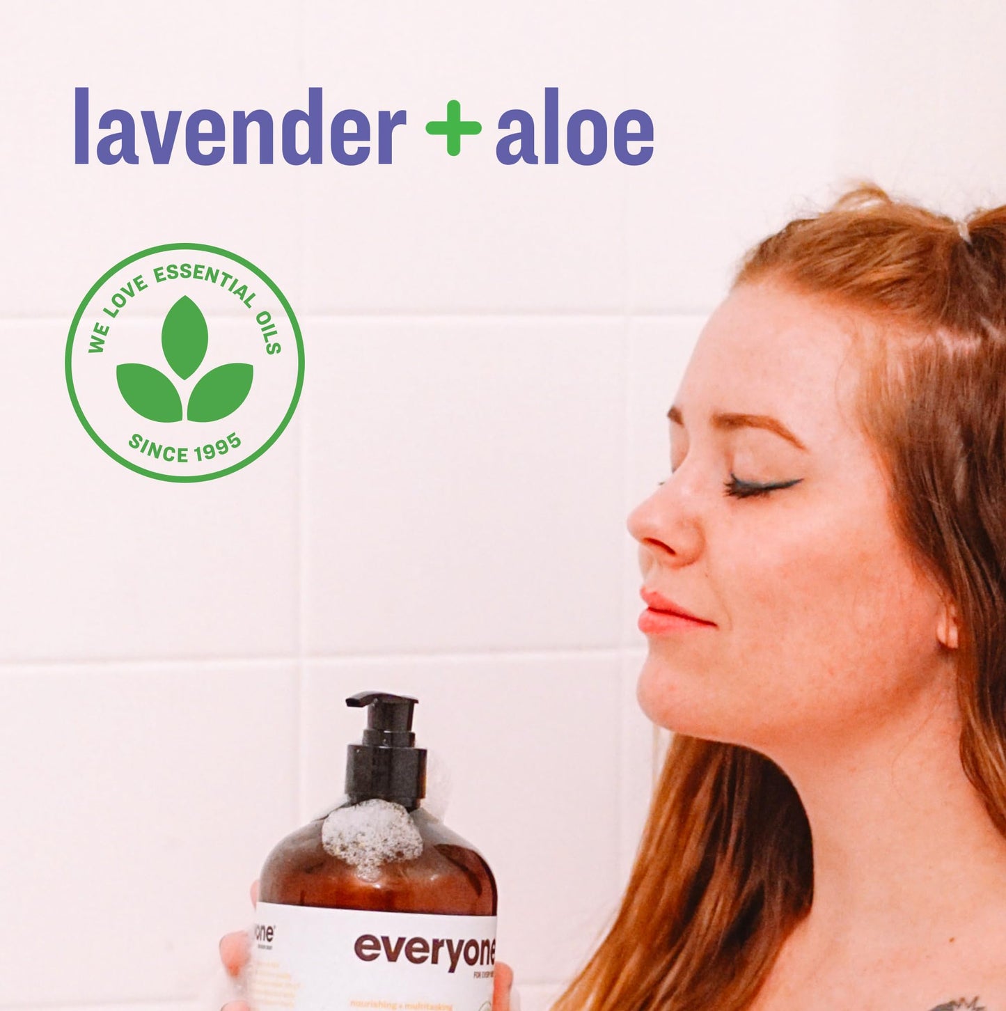 Everyone 3-in-1 Soap, Body Wash, Bubble Bath, Shampoo, 32 Ounce (Pack of 1), Lavender and Aloe, made with Essential Oils for Men and Women Beauty & Personal Care everyone for every body