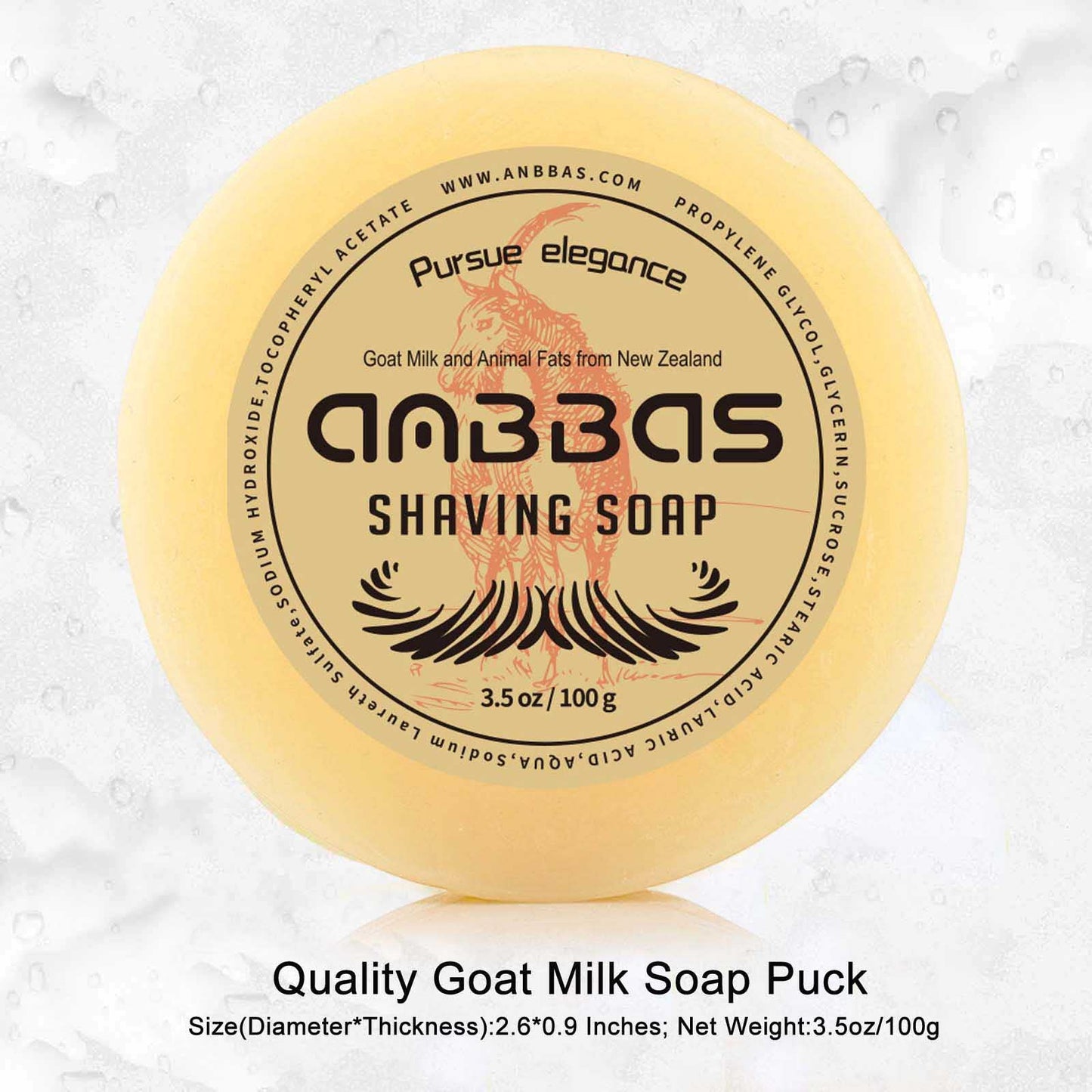 Anbbas Shaving Brush with Synthetic Badger Bristles Wood Handle,Melamine POP Mug for Lathering and 3.5oz Shaving Soap for Men Wet Shave,Women Girls Beauty and Personal Care Anbbas