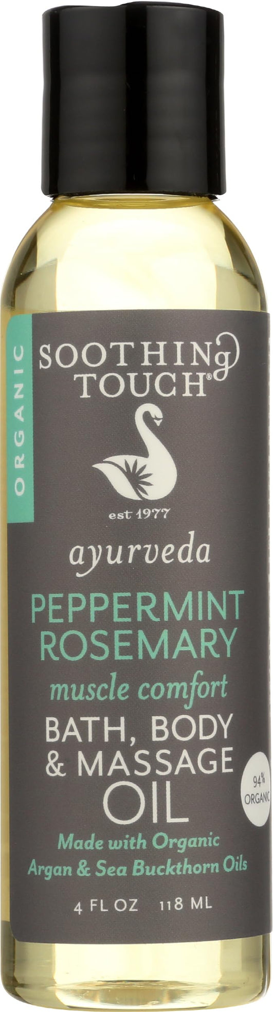 Soothing Touch Peppermint Rosemary Organic Bath, Body & Massage Oil, 4 Fl Oz Beauty and Personal Care Soothing Touch