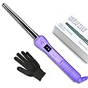 HerStyler Baby Curls Mini Curling Iron, 9mm to 13mm Tapered Barrel, Thin Curling Wand with Dual Voltage, For Crowned Curls, Purple Beauty & Personal Care HerStyler