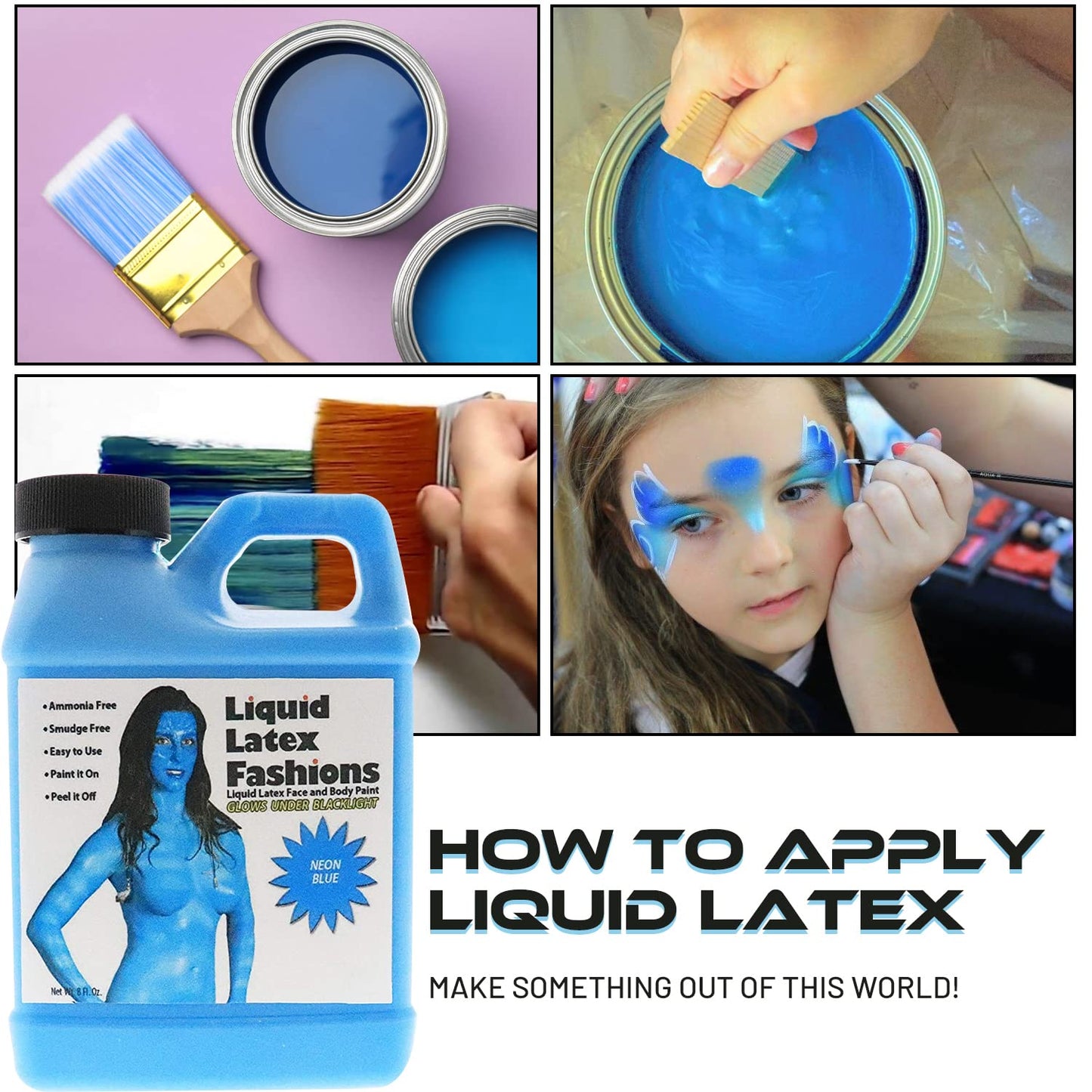 Liquid Latex Fashions- Ammonia Free Natural Face paint for Kids and Adults, Ideal for Artwork, Party, School Plays, Cosplays and Concerts Beauty & Personal Care Liquid Latex Fashions