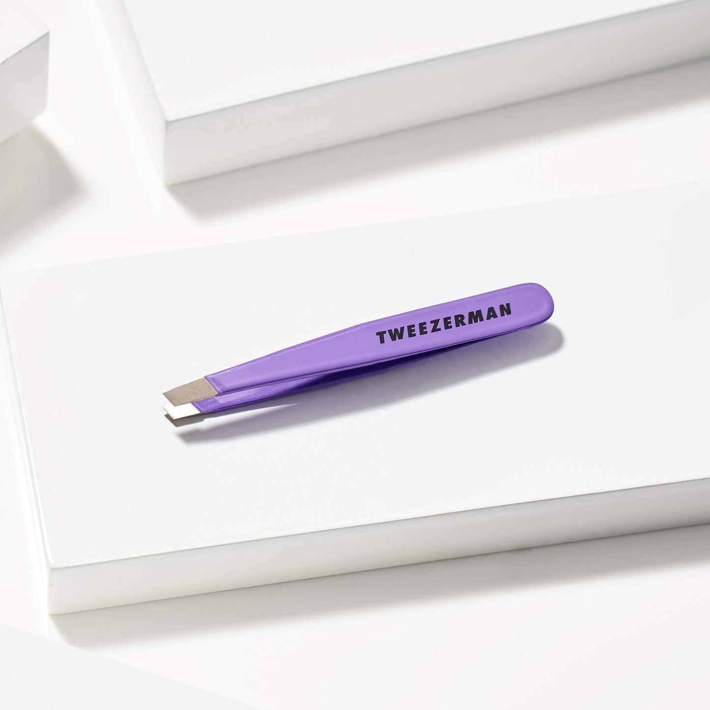 Tweezerman Mini Slant Travel Tweezers For Eyebrows, Travel Tweezers for Eyebrows, Facial Hair (Blooming Lilac) Beauty & Personal Care Tweezerman