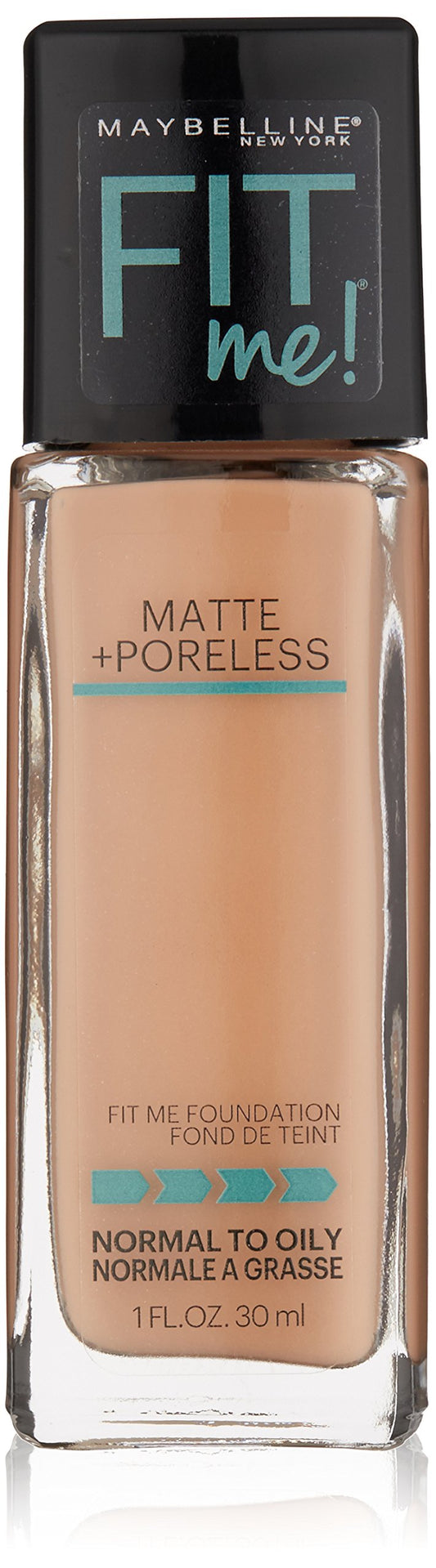 Maybelline New York Fit Me Matte Plus Pore Less Foundation, Light Honey, 1 Fluid Ounce