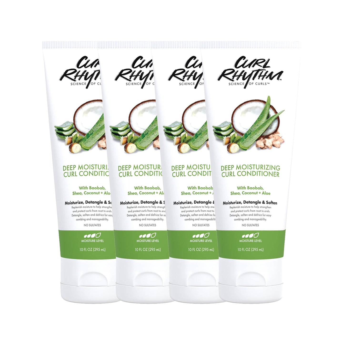 Curl Rhythm Deep Moisturizing Curl Conditioner - Curly Hair Conditioner with Shea Butter, Coconut, and Aloe - Strengthens and Protects Curls - 4 pc Beauty & Personal Care Curl Rhythm