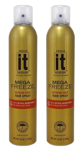 It Freeze Mega Hairspray 10 Ounce Aerosol (295ml) (Pack of 2) Beauty & Personal Care Freeze It