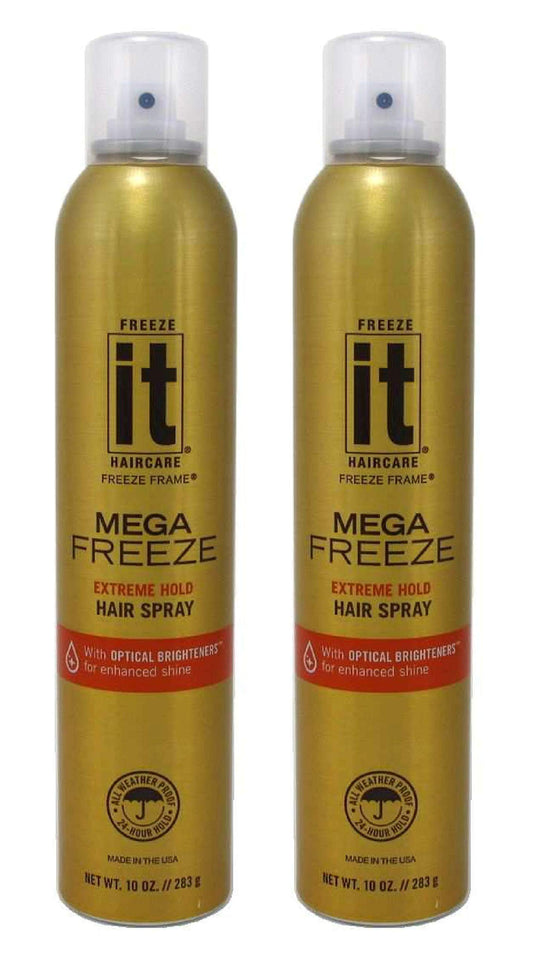 It Freeze Mega Hairspray 10 Ounce Aerosol (295ml) (Pack of 2) Beauty & Personal Care Freeze It