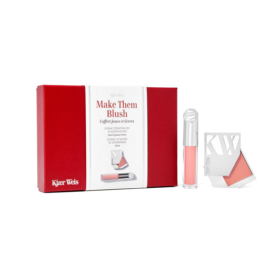 Kjaer Weis Make Them Blush Set. Award Winning, Long- Wearing Dewy Blush Makeup for Cheeks, Eyes and Lip Gloss Tenderness Beauty & Personal Care Kjær Weis